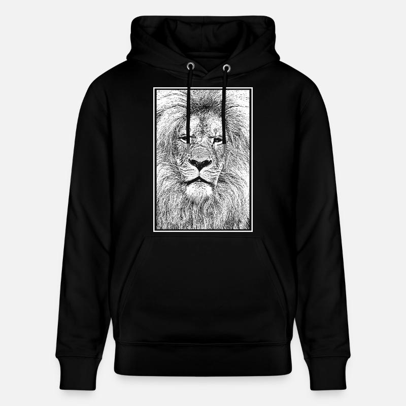 Prächtiger Löwe - Stanley/Stella Unisex Bio-Hoodie CRUISER  - Schwarz