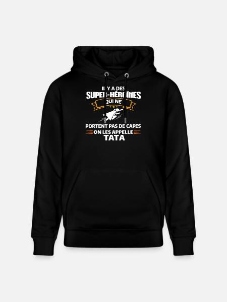 Super-Héroïne TATA Mode - Sweat à capuche bio CRUISER Stanley/Stella Unisexe - noir