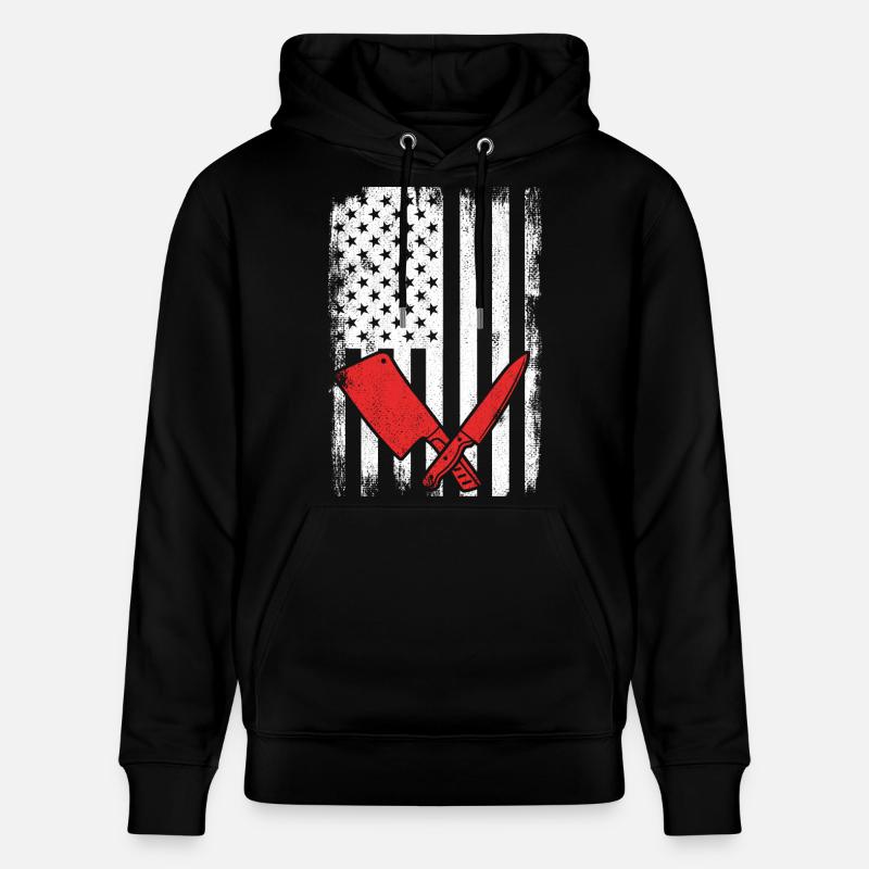 4 juillet Boucher aux États-Unis - Sweat à capuche bio CRUISER Stanley/Stella Unisexe - noir