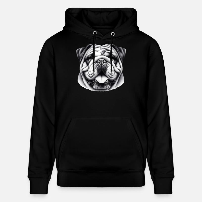 Bouledogue anglais Chien - Sweat à capuche bio CRUISER Stanley/Stella Unisexe - noir