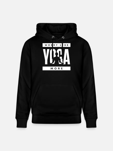 Funny Yoga Quote - Stanley/Stella CRUISER Unisex Organic Hoodie - black