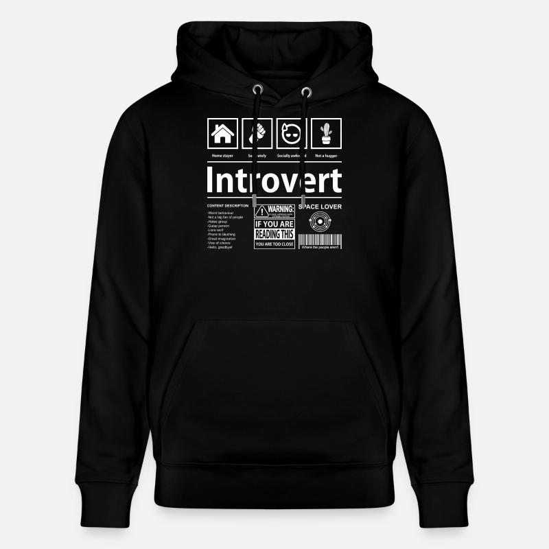 T-shirt graphique Introverti Space Lover - Sweat à capuche bio CRUISER Stanley/Stella Unisexe - noir