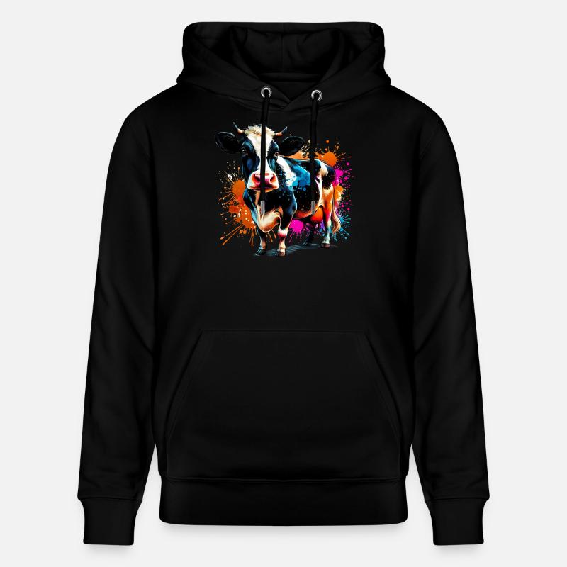 Vache - Sweat à capuche bio CRUISER Stanley/Stella Unisexe - noir