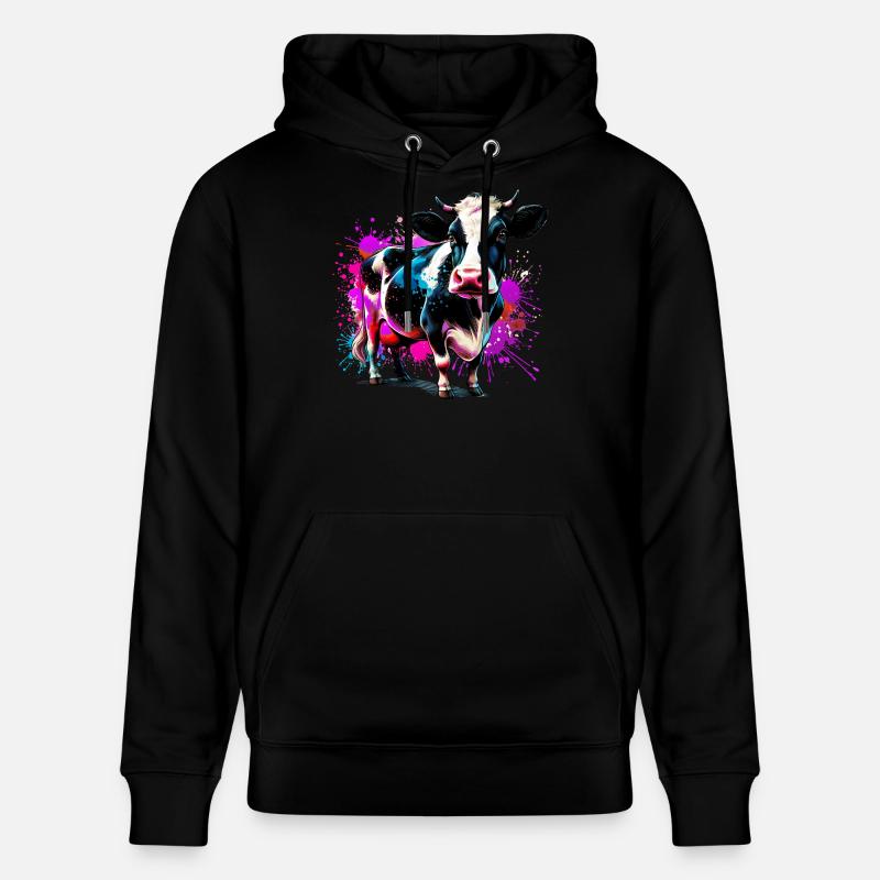 Vache - Sweat à capuche bio CRUISER Stanley/Stella Unisexe - noir