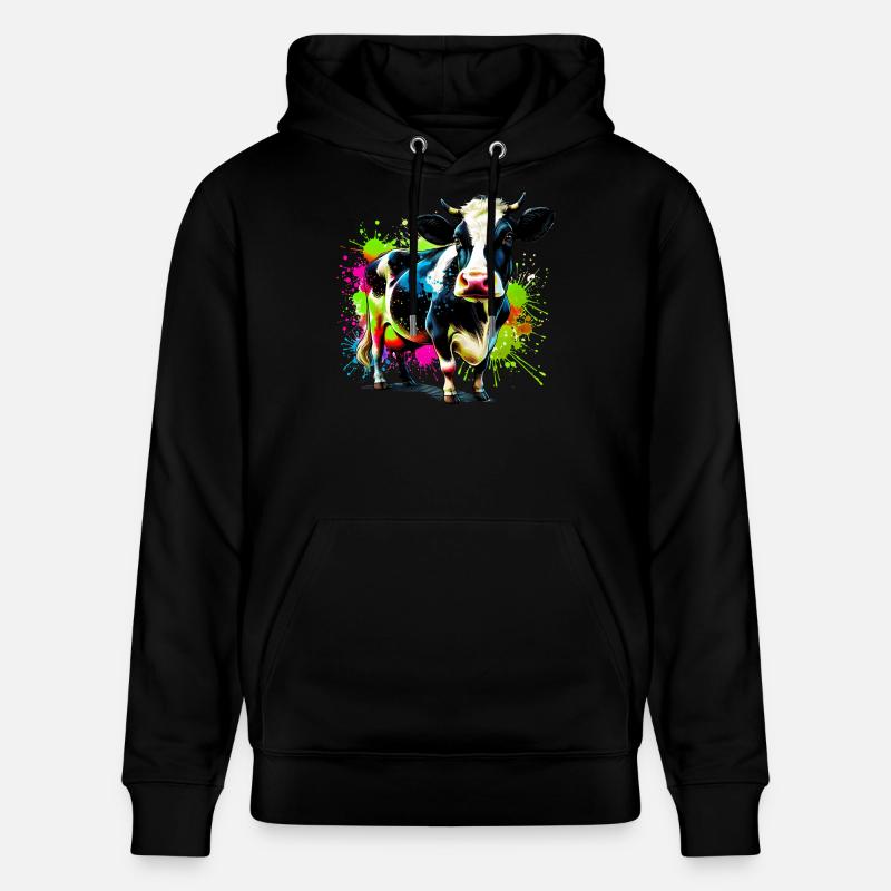 Vache - Sweat à capuche bio CRUISER Stanley/Stella Unisexe - noir