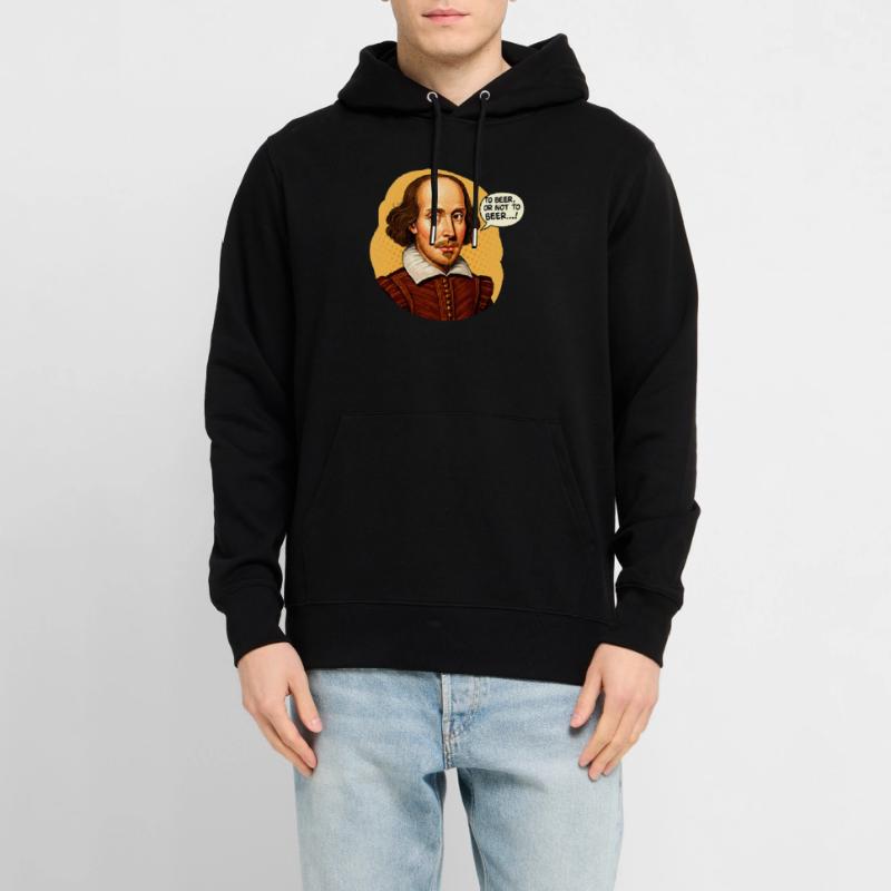 Shakespeare "Zu Bier oder nicht zu Bier" Lustig beleuchtet Stanley/Stella Unisex Bio-Hoodie CRUISER 
