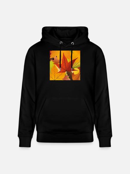 Herbstlaub - Stanley/Stella Unisex Bio-Hoodie CRUISER  - Schwarz