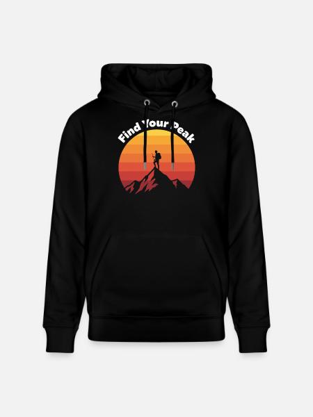 Find Your Peak Summit Journey - Stanley/Stella CRUISER Unisex Organic Hoodie - black