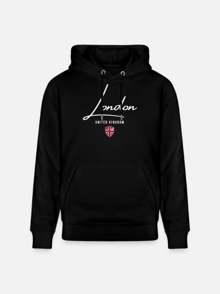 Londres au Royaume-Uni, j’adore Londres - Sweat à capuche bio CRUISER Stanley/Stella Unisexe - noir