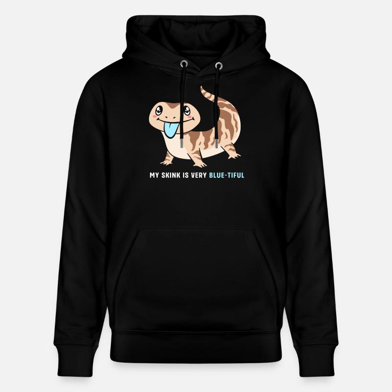 Blau Zunge Eidechse - Stanley/Stella Unisex Bio-Hoodie CRUISER  - Schwarz