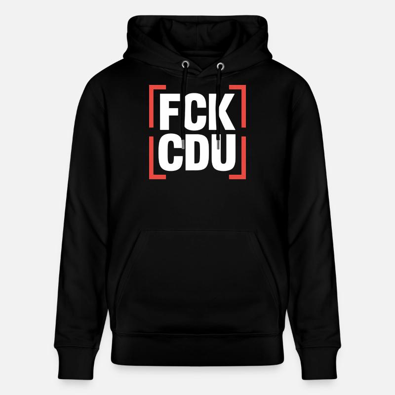 FCK CDU - Logo anti-CDU/CSU - Sweat à capuche bio CRUISER Stanley/Stella Unisexe - noir