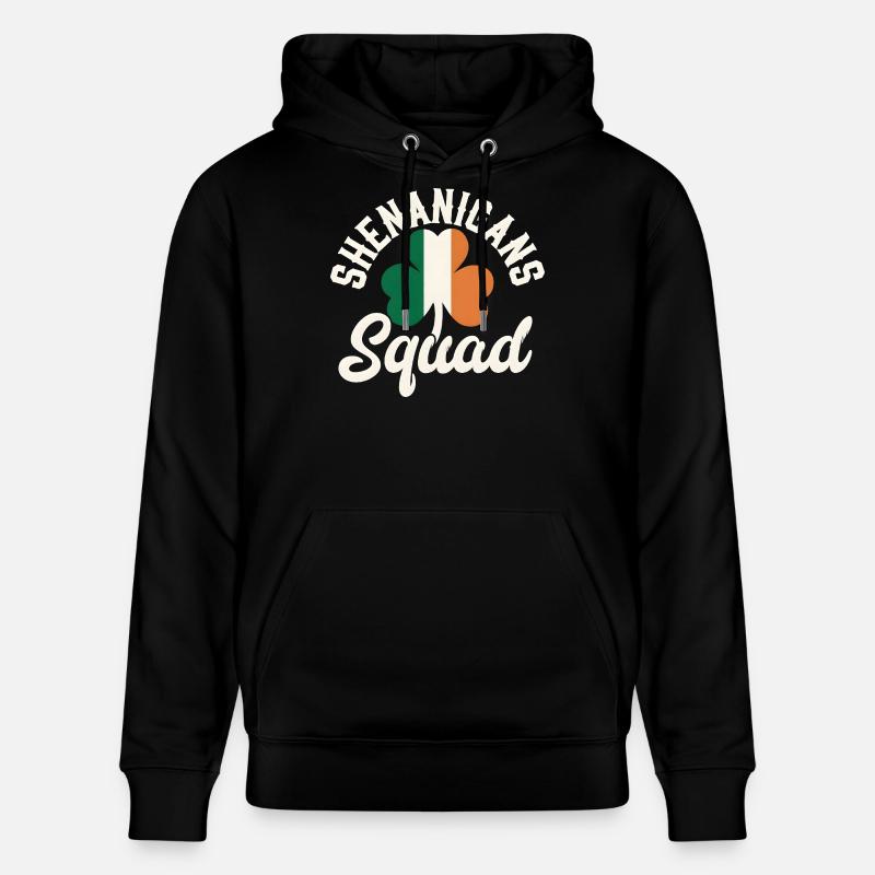 Irish Shenanigans Squad Shamrock Design - Stanley/Stella Unisex Bio-Hoodie CRUISER  - Schwarz