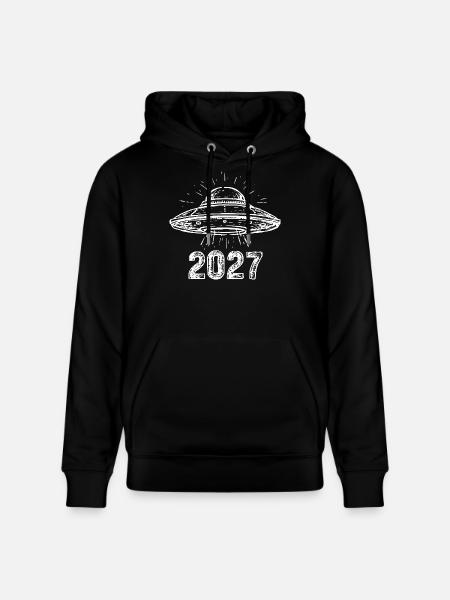 Vaisseau spatial blanc - Sweat à capuche bio CRUISER Stanley/Stella Unisexe - noir