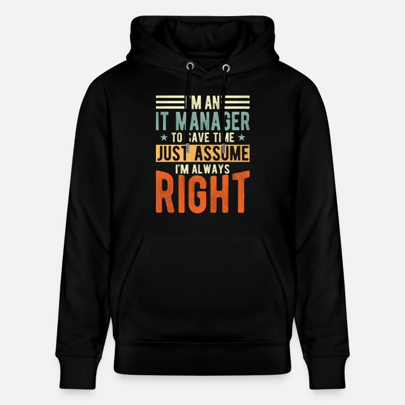 It Manager - Stanley/Stella Unisex Bio-Hoodie CRUISER  - Schwarz