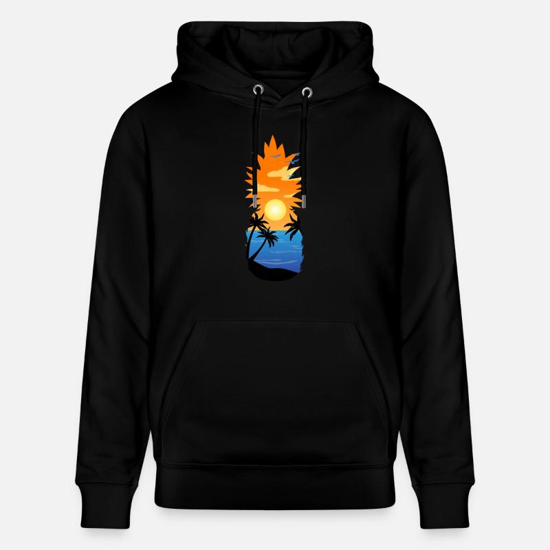 Ananas - Sentiments d'été - Sweat à capuche bio CRUISER Stanley/Stella Unisexe - noir