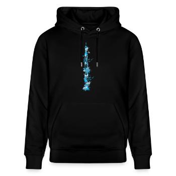 Klarinette Splash - Stanley/Stella Unisex Bio-Hoodie CRUISER  - Schwarz - Vorne - Alina (178cm) & Michal (187cm)