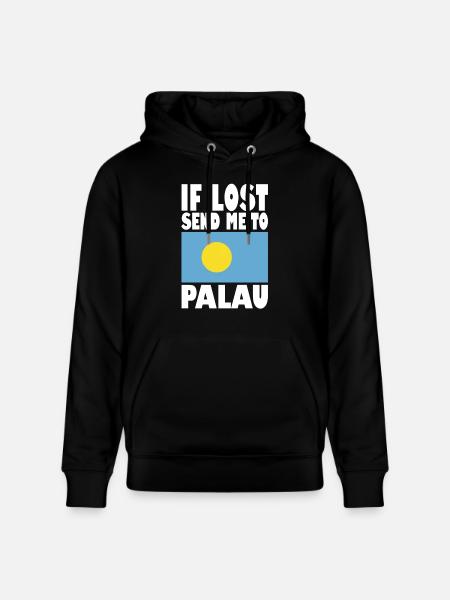 Palau Flag Saying - Stanley/Stella CRUISER Unisex Organic Hoodie - black
