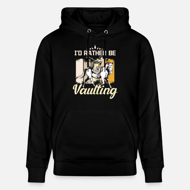 I'd rather be vaulting - Stanley/Stella CRUISER Unisex Organic Hoodie - black