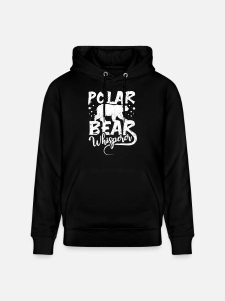 Polar bear whisperer - Stanley/Stella CRUISER Unisex Organic Hoodie - black