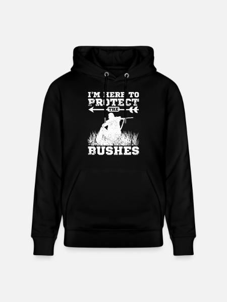 Funny Hunting protect the bushes - Stanley/Stella CRUISER Unisex Organic Hoodie - black