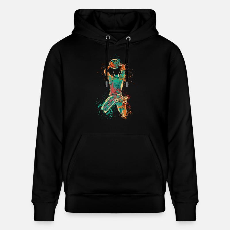 Éclaboussure du joueur de basket-ball - Sweat à capuche bio CRUISER Stanley/Stella Unisexe - noir