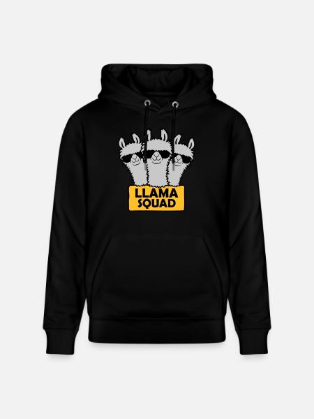 Conception de l’équipe Llama Squad - Sweat à capuche bio CRUISER Stanley/Stella Unisexe - noir