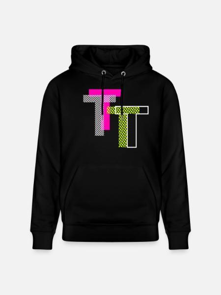 Letter T - Stanley/Stella CRUISER Unisex Organic Hoodie - black