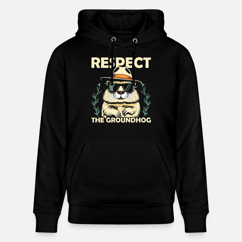 Respecter la marmotte rongeur - Sweat à capuche bio CRUISER Stanley/Stella Unisexe - noir