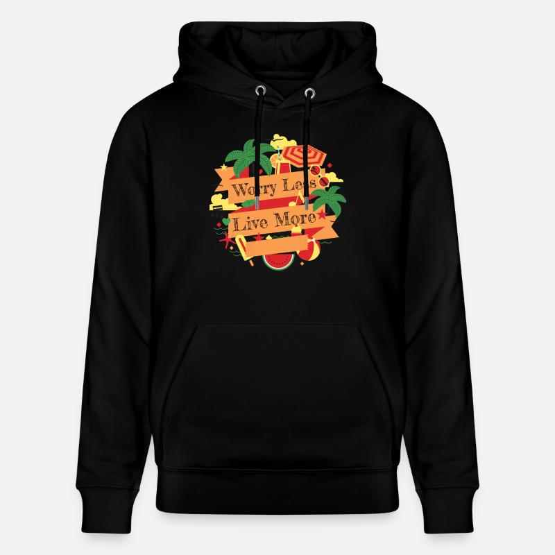 Worry Less - Stanley/Stella Unisex Bio-Hoodie CRUISER  - Schwarz