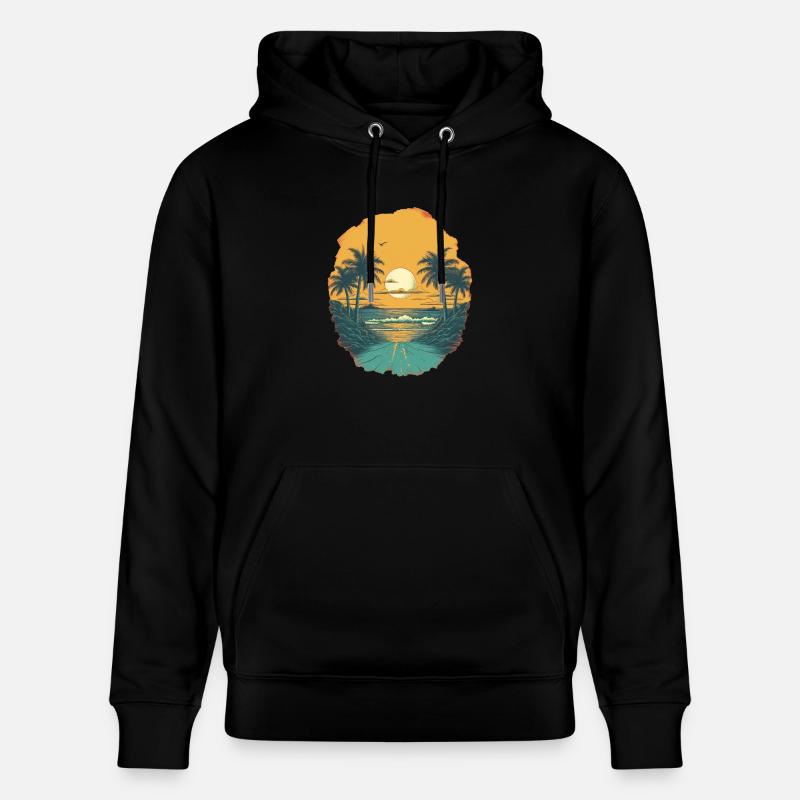 Plage - Sweat à capuche bio CRUISER Stanley/Stella Unisexe - noir