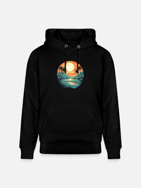 Beach - Stanley/Stella CRUISER Unisex Organic Hoodie - black