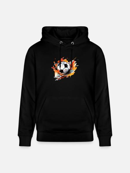 Fußball Ball - Stanley/Stella Unisex Bio-Hoodie CRUISER  - Schwarz