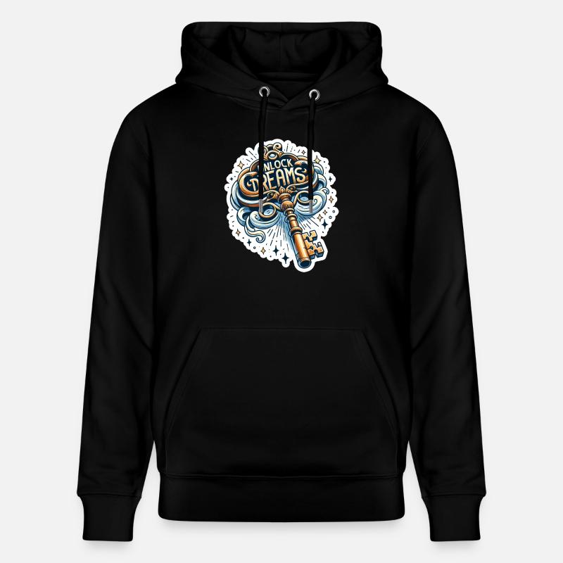 Déverrouiller les rêves - Illustration clé - Sweat à capuche bio CRUISER Stanley/Stella Unisexe - noir