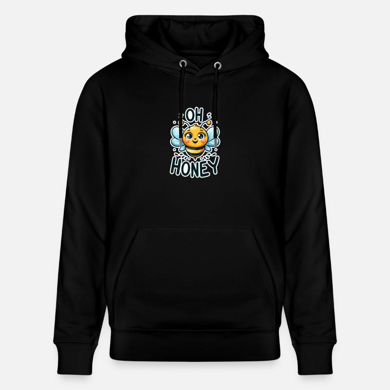 Oh miel - Illustration d’abeilles - Sweat à capuche bio CRUISER Stanley/Stella Unisexe - noir