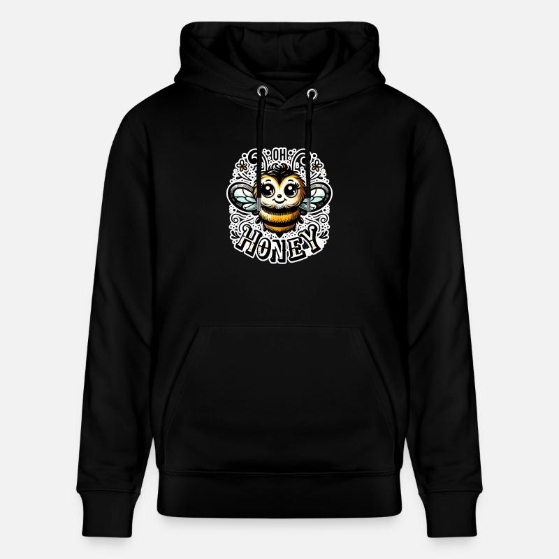 Oh miel - Illustration d’abeilles - Sweat à capuche bio CRUISER Stanley/Stella Unisexe - noir