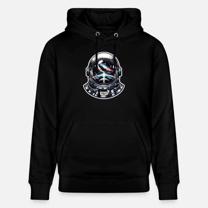 Rêver grand - Illustration d’astronaute - Sweat à capuche bio CRUISER Stanley/Stella Unisexe - noir