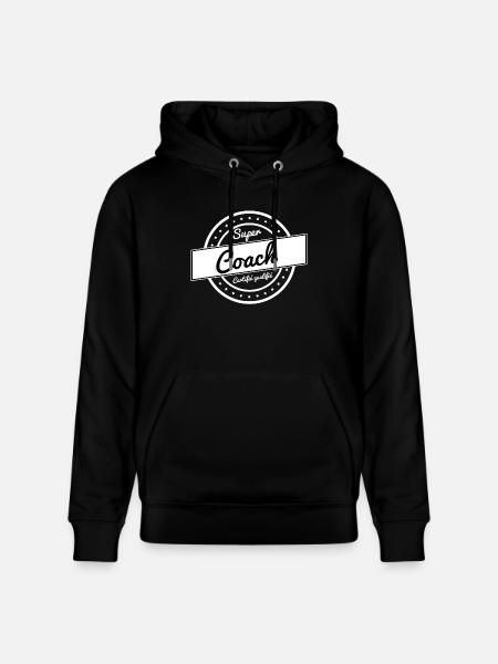 Super coach - blanc - Sweat à capuche bio CRUISER Stanley/Stella Unisexe - noir