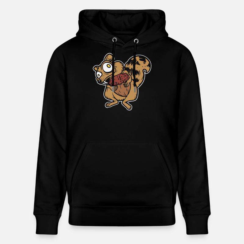 Écureuil super drôle - animal drôle - Sweat à capuche bio CRUISER Stanley/Stella Unisexe - noir
