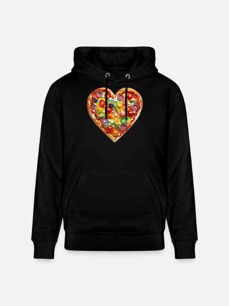 Herzpizza Farbenvielfalt - Stanley/Stella Unisex Bio-Hoodie CRUISER - Schwarz
