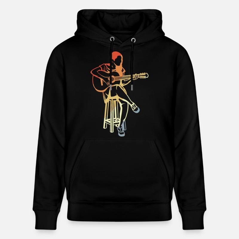 Guitariste - Sweat à capuche bio CRUISER Stanley/Stella Unisexe - noir