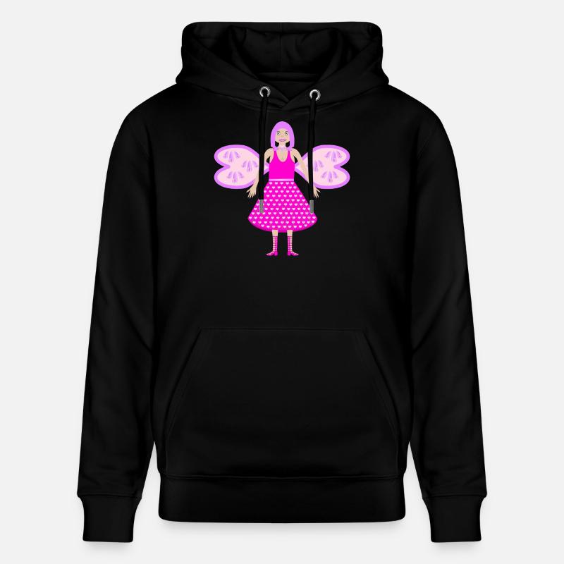 Fée des fleurs fantaisie Digitalia - Sweat à capuche bio CRUISER Stanley/Stella Unisexe - noir