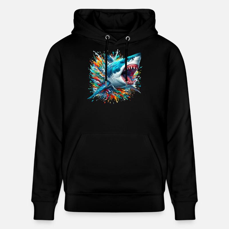 Requin - Sweat à capuche bio CRUISER Stanley/Stella Unisexe - noir