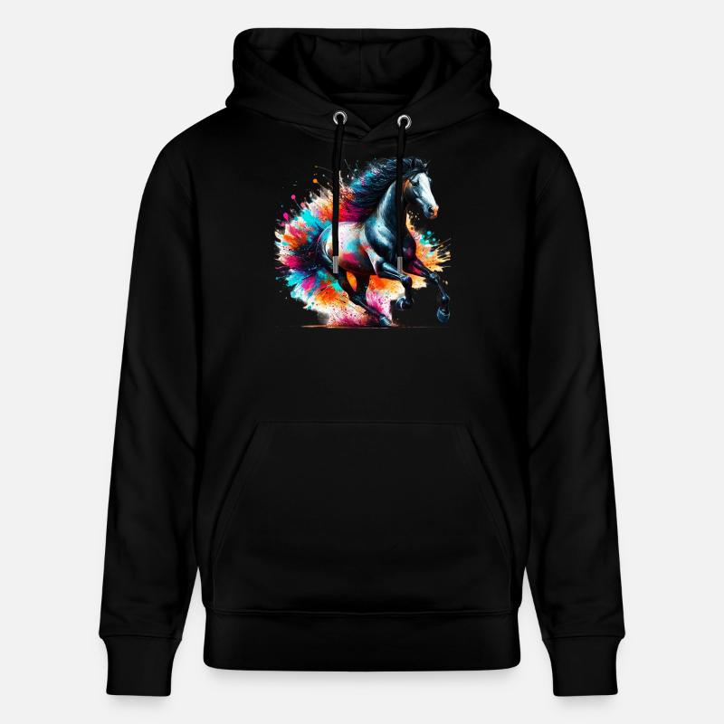 Cheval - Sweat à capuche bio CRUISER Stanley/Stella Unisexe - noir