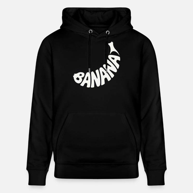 Banane Fruit Mot Art - Sweat à capuche bio CRUISER Stanley/Stella Unisexe - noir
