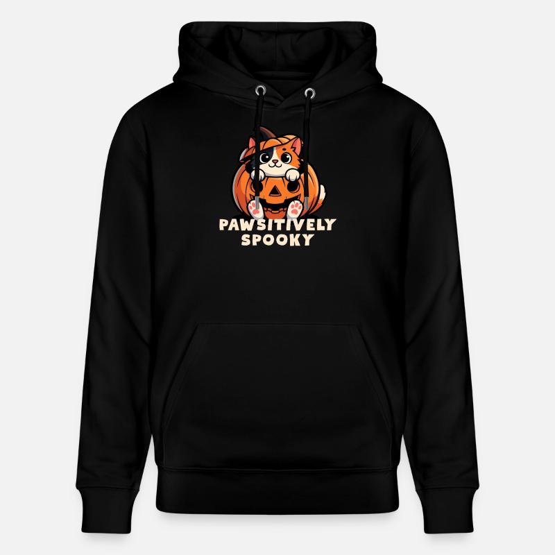 Pawsitively Spooky Chat citrouille - Sweat à capuche bio CRUISER Stanley/Stella Unisexe - noir