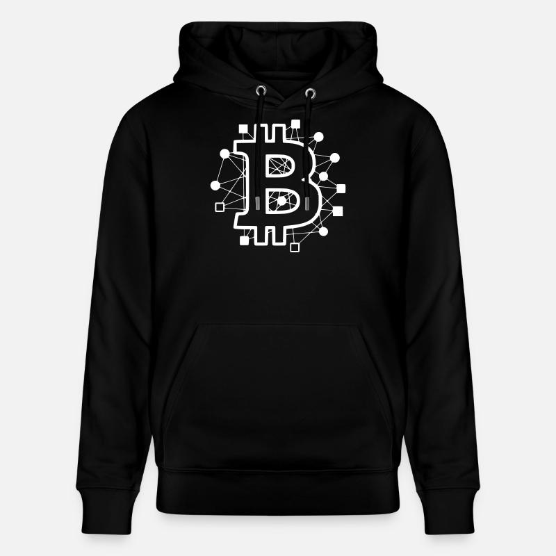 Bitcoin Platine Circuit Tech Krypto - Stanley/Stella Unisex Bio-Hoodie CRUISER - Schwarz