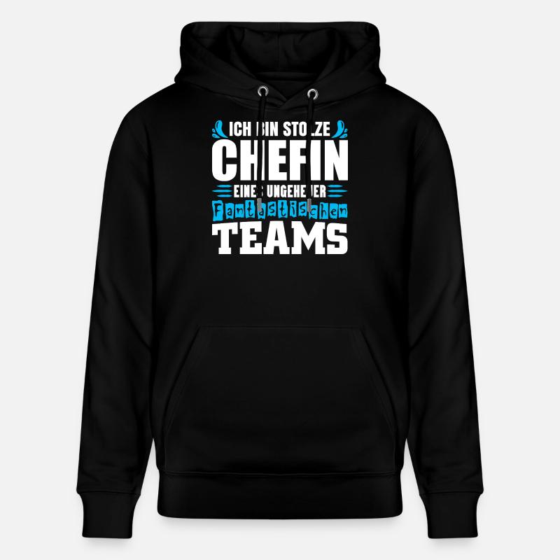 Stolze Chefin Chef Frau Abteilungsleiter Teamchef - Stanley/Stella Unisex Bio-Hoodie CRUISER - Schwarz