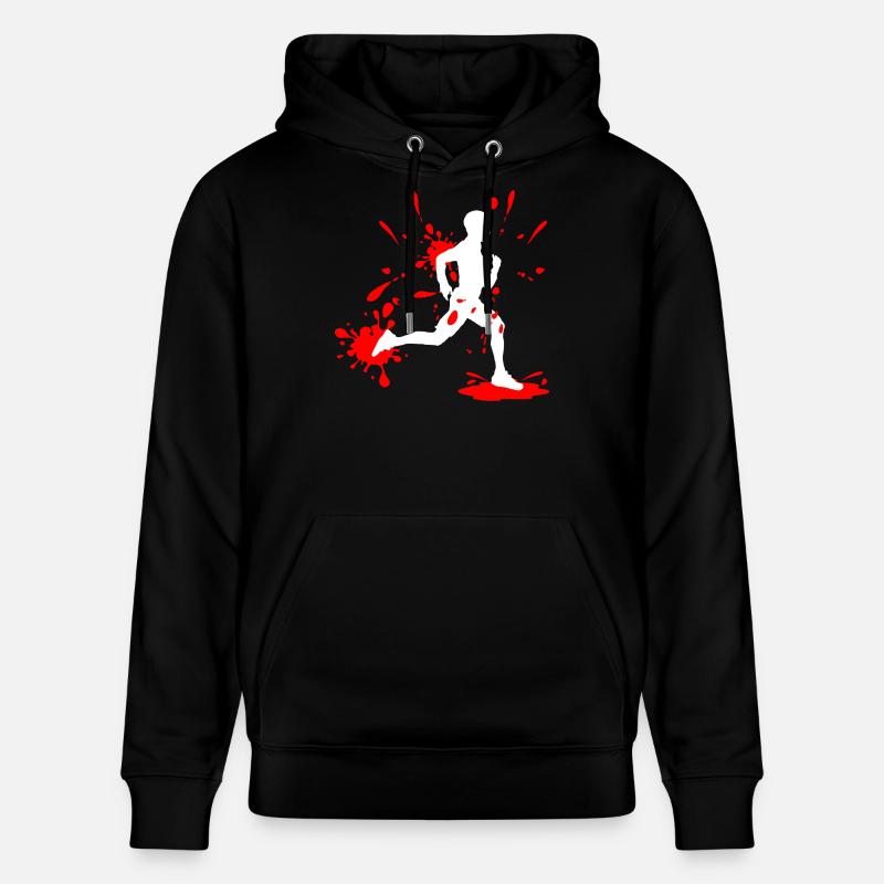 Mud Run Man – Splash Runner - Stanley/Stella CRUISER Unisex Organic Hoodie - black