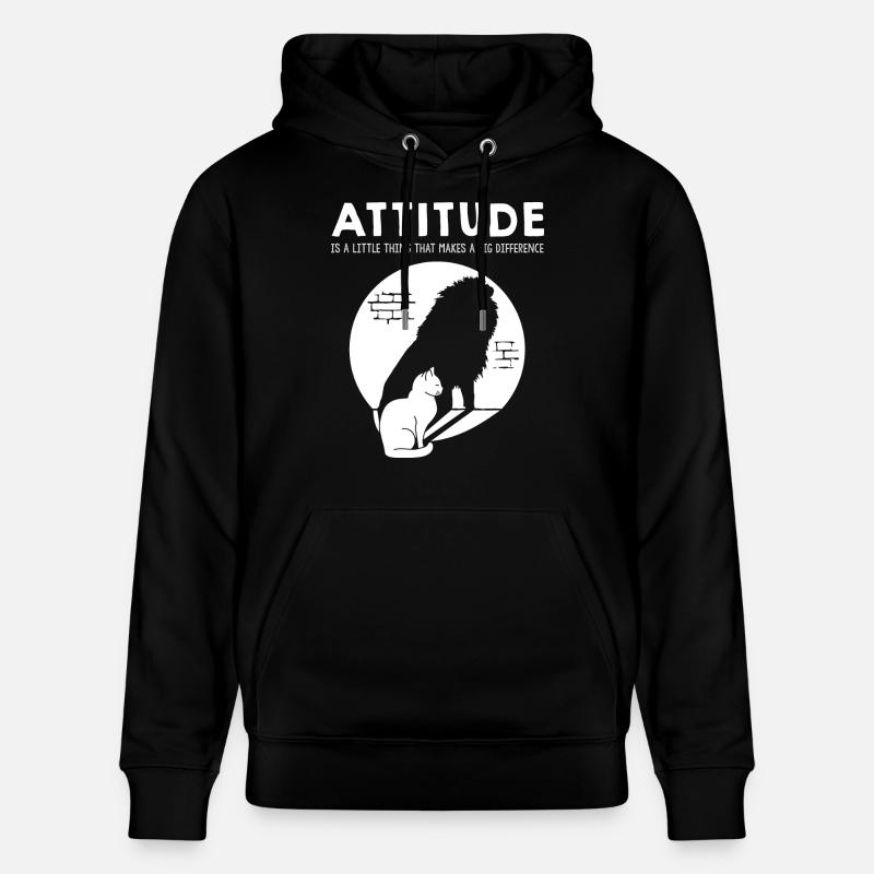 Attitude - Cat - Sweat à capuche bio CRUISER Stanley/Stella Unisexe - noir