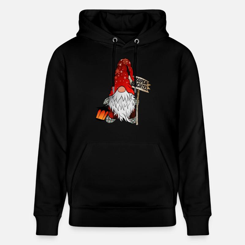Gnome de Noël Super Elfes - Sweat à capuche bio CRUISER Stanley/Stella Unisexe - noir